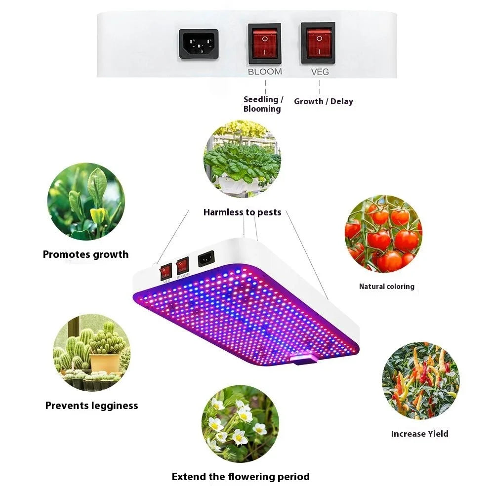 556 LEDs Full Spectrum Plant Grow Light Segmented Plant Growth Lamp, Large Size - US Plug - 3