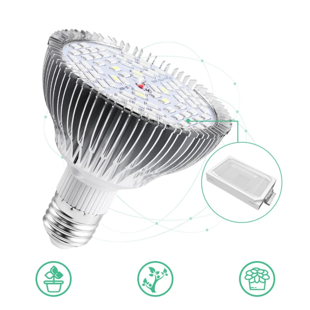 78 LEDs E27 Phytolamp Indoor Plant LED Grow Light with 5730 LED Chips Full Spectrum Grow Bulb - 4