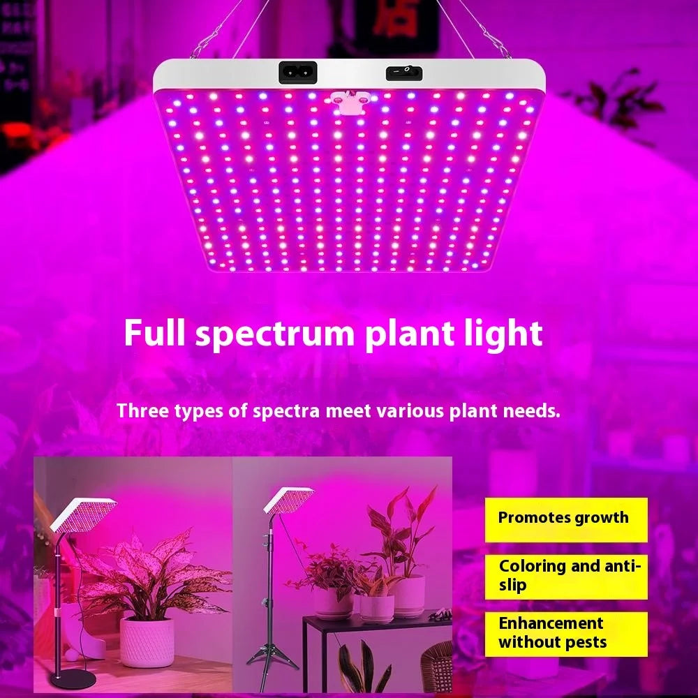 Style G Hanging Wire VEG and Bloom Full Brightness Growing Lamp Square Shape Full Spectrum Plant Grow Light, EU Plug - 2