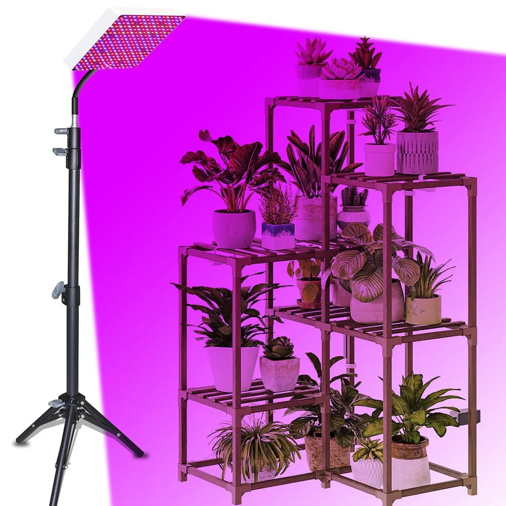 Style G VEG and Bloom Full Brightness Growing Lamp with Tripod Square Shape Full Spectrum Plant Grow Light, EU Plug - 2