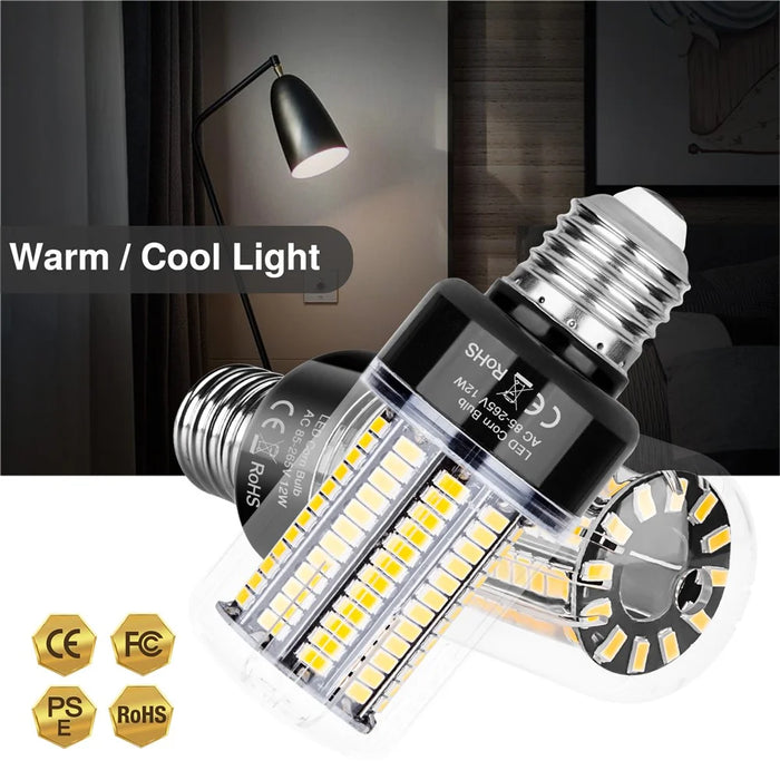 108 LEDs E27 5736 LED Corn Bulb Flicker Free Energy-saving Constant Current Lamp - Cool White - 5