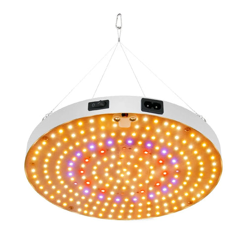 Style G Round Shape Sunlight Simulation Plant Grow Light with Hanging Wire VEG and BLOOM Segmented LED Growing Lamp, EU Plug - 1
