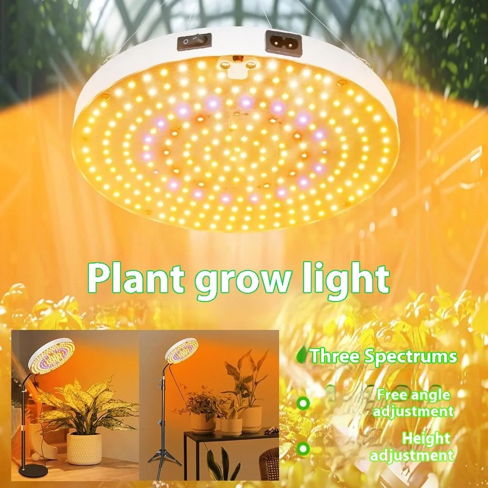 Style G Round Shape Sunlight Simulation Plant Grow Light with Hanging Wire VEG and BLOOM Segmented LED Growing Lamp, EU Plug - 2