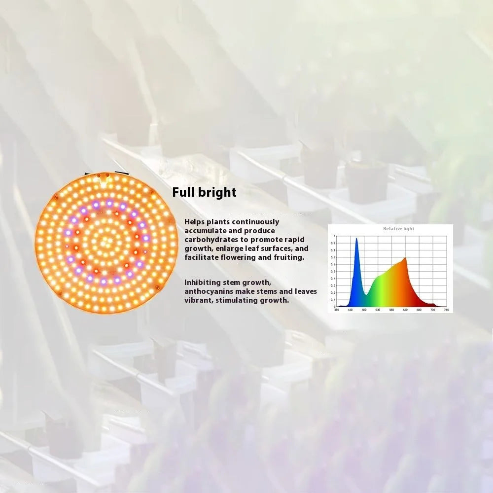 Style G Round Shape Sunlight Simulation Plant Grow Light with Tripod VEG and BLOOM Full Brightness LED Growing Lamp, EU Plug - 3