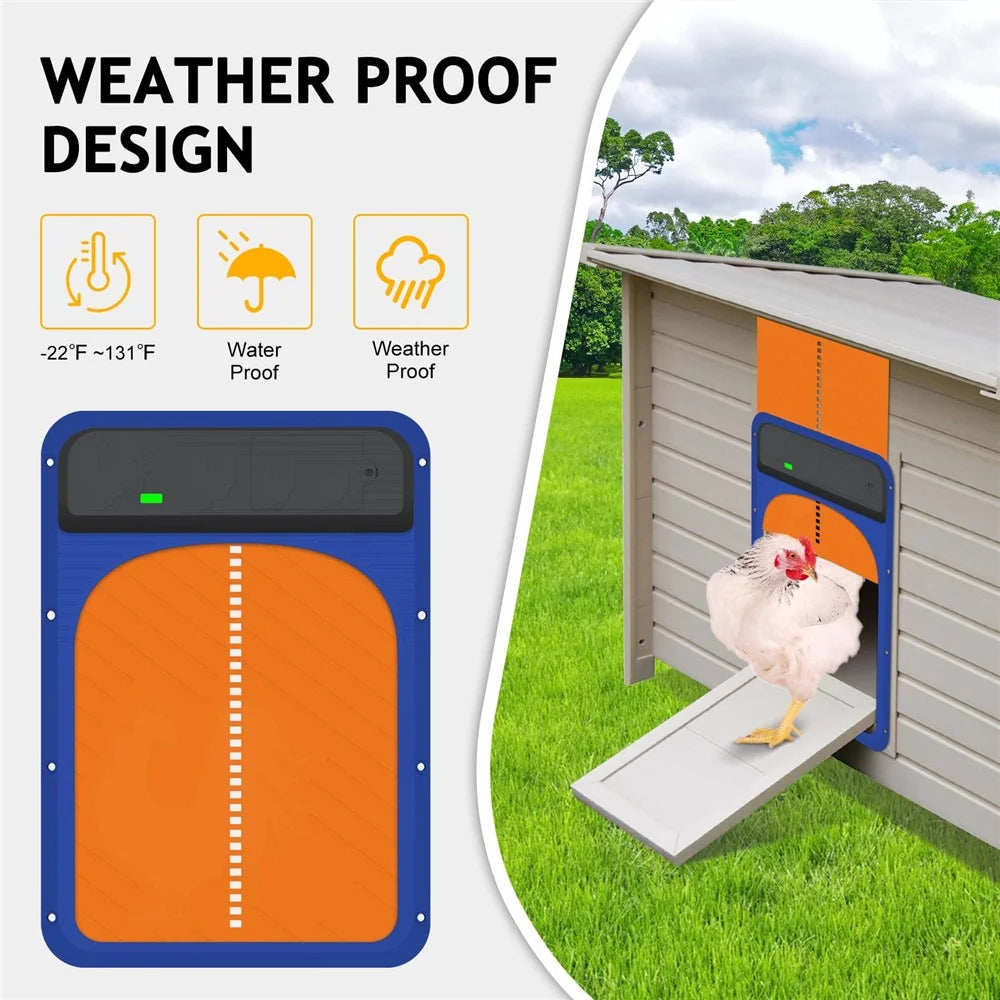 Automatic Chicken Coop Door Light Sense Door Opener Poultry Garden Chicken Duck Door Opener - 2