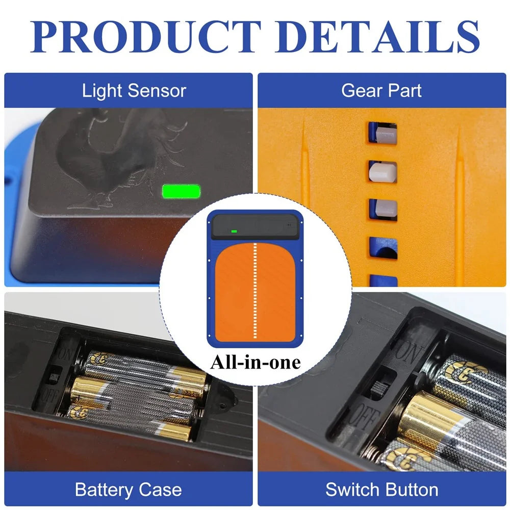 Automatic Chicken Coop Door Light Sense Door Opener Poultry Garden Chicken Duck Door Opener - 4