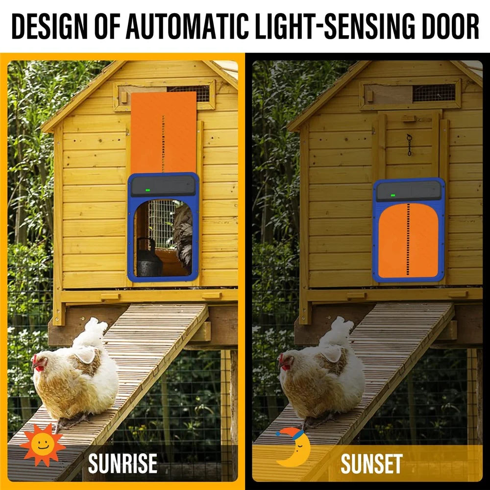 Automatic Chicken Coop Door Light Sense Door Opener Poultry Garden Chicken Duck Door Opener - 5