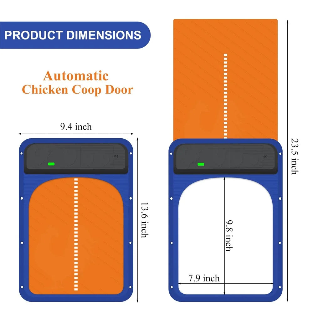 Automatic Chicken Coop Door Light Sense Door Opener Poultry Garden Chicken Duck Door Opener - 6