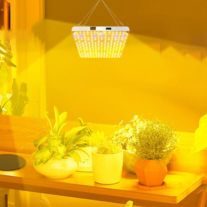 Style G Square Shape Sunlight Simulation Plant Grow Light with Hanging Wire VEG and BLOOM Segmented LED Growing Lamp, EU Plug - 3