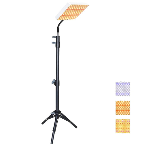 Style G Square Shape Sunlight Simulation Plant Grow Light with Tripod VEG and BLOOM Segmented LED Growing Lamp, EU Plug - 1