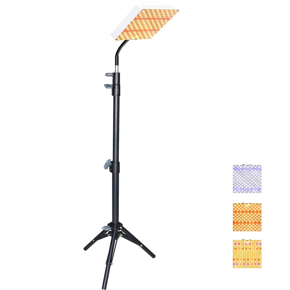 Style G Square Shape Sunlight Simulation Plant Grow Light with Tripod VEG and BLOOM Segmented LED Growing Lamp, EU Plug - 1
