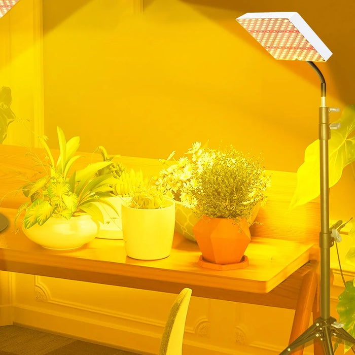 Style G Square Shape Sunlight Simulation Plant Grow Light with Tripod VEG and BLOOM Segmented LED Growing Lamp, EU Plug - 3
