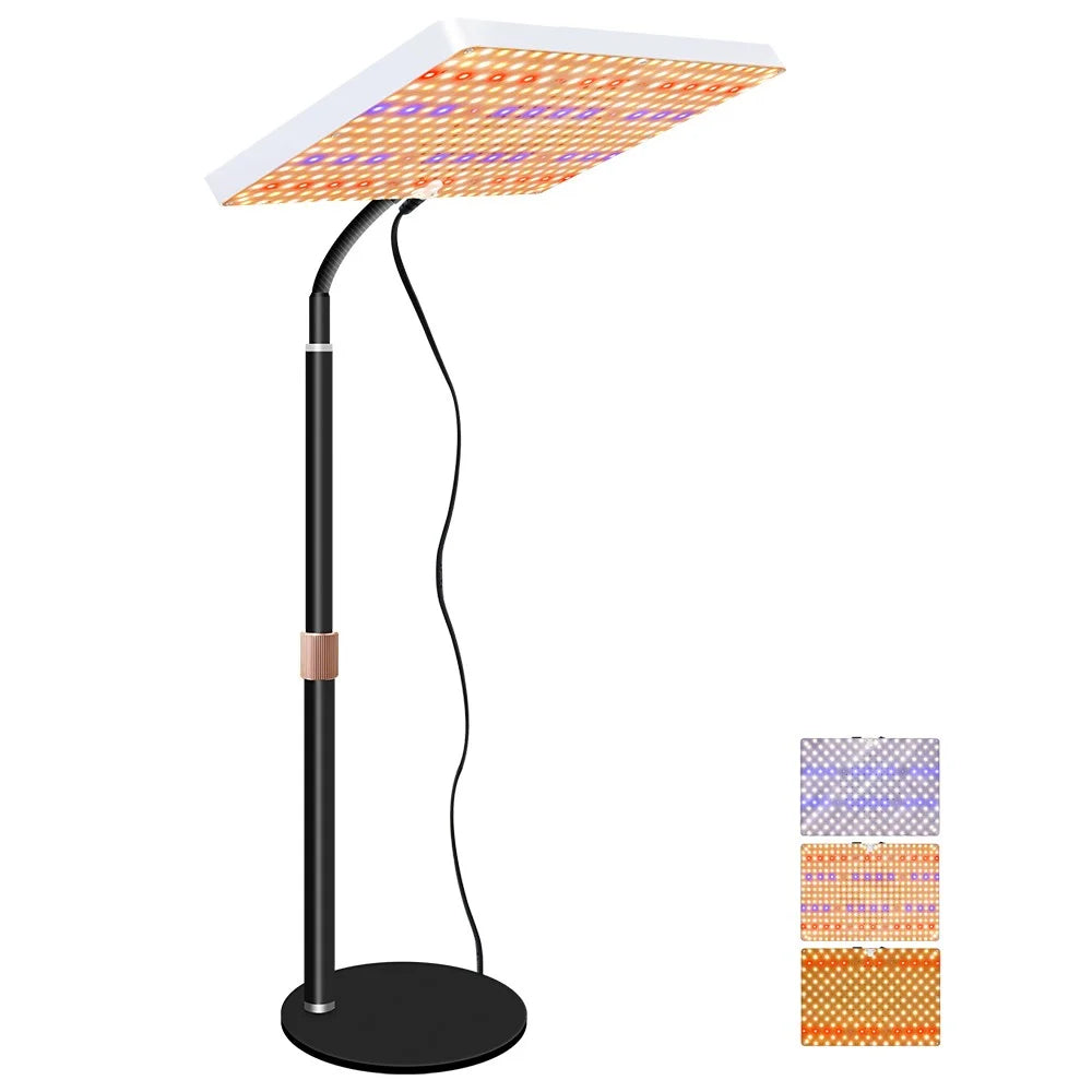 Style G Rectangular Sunlight Simulation Desktop Plant Grow Light VEG and BLOOM Segmented LED Growing Lamp, EU Plug - 1