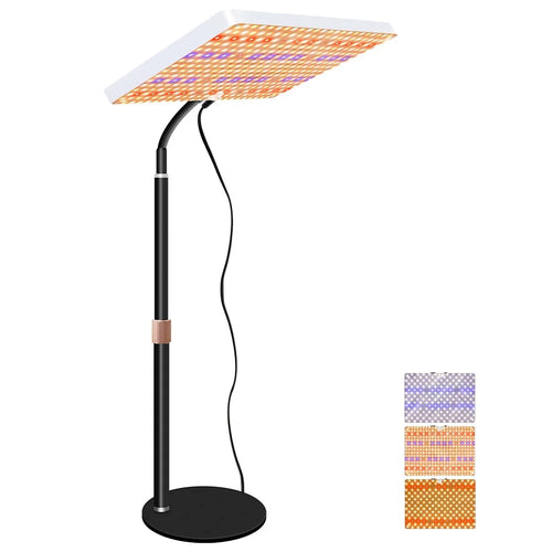 Style G Rectangular Sunlight Simulation Desktop Plant Grow Light VEG and BLOOM Segmented LED Growing Lamp, EU Plug - 1