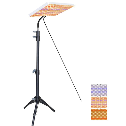 Style G Rectangular Sunlight Simulation Plant Grow Light with Tripod VEG and BLOOM Segmented LED Growing Lamp, EU Plug - 1