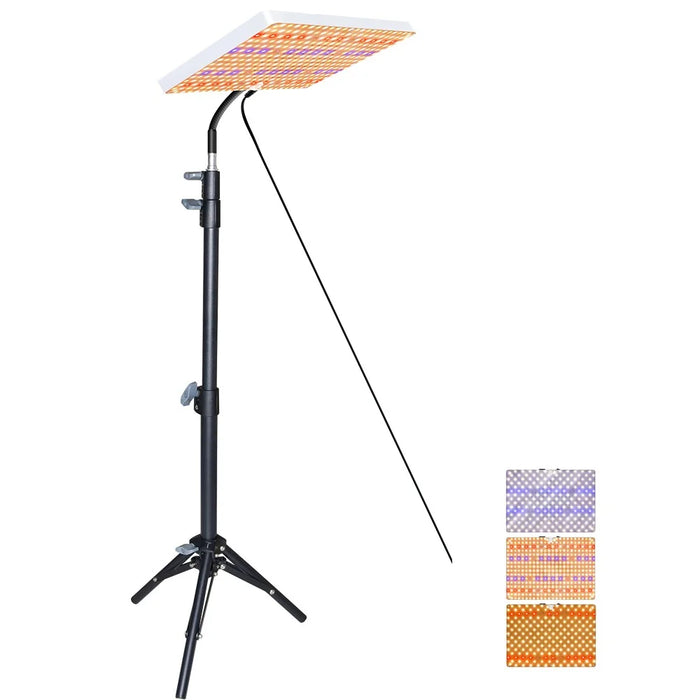 Style G Rectangular Sunlight Simulation Plant Grow Light with Tripod VEG and BLOOM Segmented LED Growing Lamp, EU Plug - 1