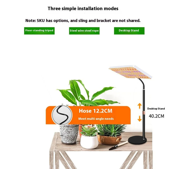 Style G Rectangular Sunlight Simulation Desktop Plant Grow Light VEG and BLOOM Full Brightness LED Growing Lamp, EU Plug - 3