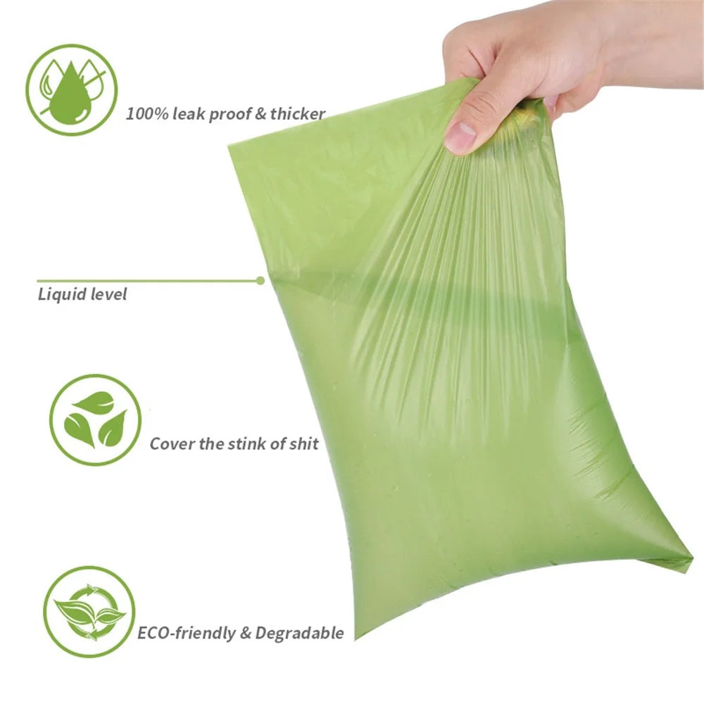 8 Rolls Dog Waste Poop Bag Biodegradable Eco-friendly Lavender Scent Pet Poop Roll Bag - 2