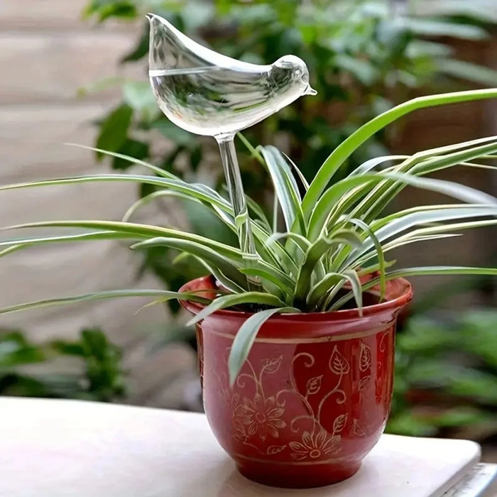 5Pcs 90ml Bird Shape Plant Waterer Automatic Watering Device PVC Drip Irrigation System, Size L - Transparent - 4