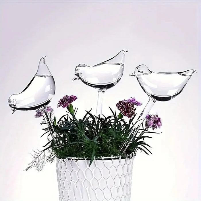 5Pcs 90ml Bird Shape Plant Waterer Automatic Watering Device PVC Drip Irrigation System, Size L - Transparent - 6