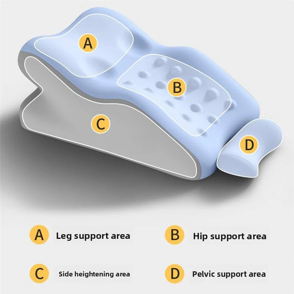 Multi-Functional Couples Conception Support Pillow Memory Foam Ergonomics Pillow with Small Cushion - Blue / Grey - 3