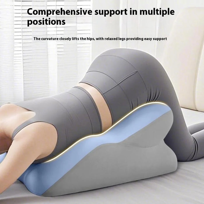 Multi-Functional Couples Conception Support Pillow Memory Foam Prone Position Pillow without Small Cushion - Blue / Grey - 3