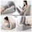Multi-Functional Couples Conception Support Pillow Memory Foam Prone Position Pillow without Small Cushion - Blue / Grey - 7