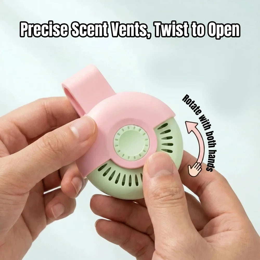 F10 Clip-on Magnetic Natural Plant Essential Oil Mosquito Repellent Device for Outdoor Camping - Pink - 3