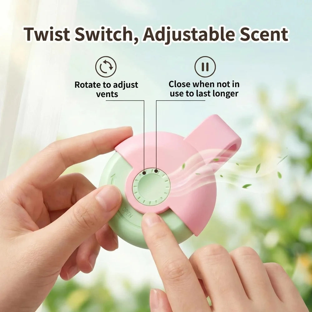 F10 Clip-on Magnetic Natural Plant Essential Oil Mosquito Repellent Device for Outdoor Camping - Pink - 4