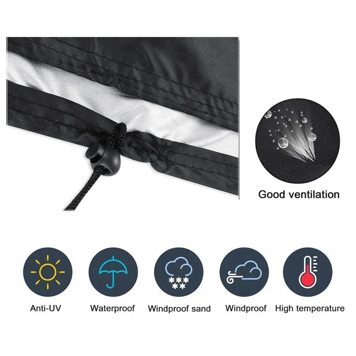 Waterproof Anti-UV Outdoor Garden Tractor Lawn Mower Sun Shade Cover, Size: XXL/245*50*140cm - 3
