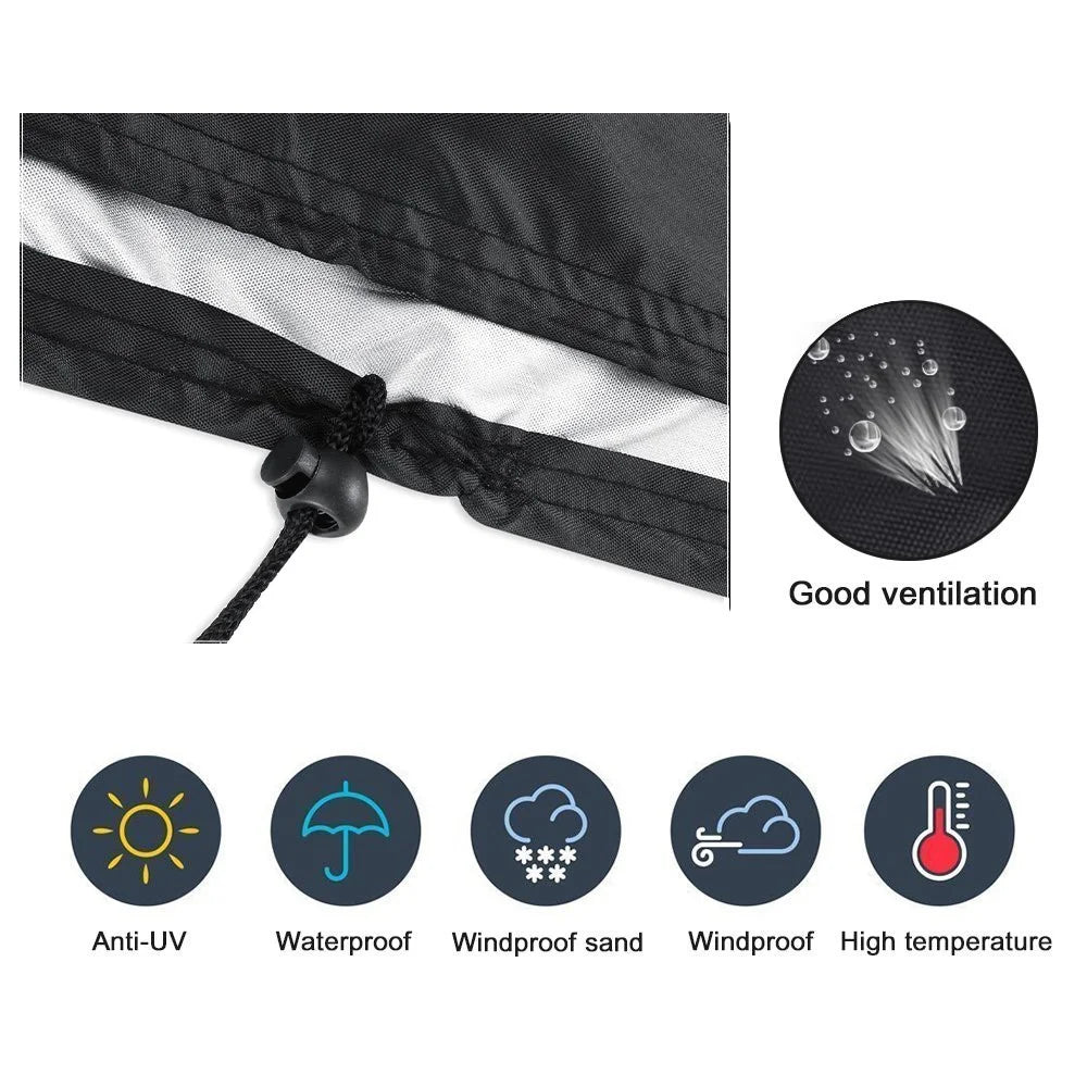 210D Oxford Fabric Waterproof Garden Furniture Organizer Outdoor Cushion Storage Bag [122x39x55cm] - 3