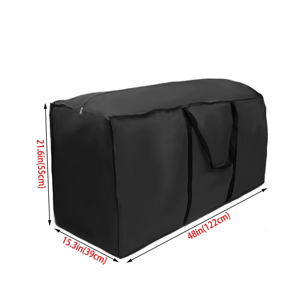 210D Oxford Fabric Waterproof Garden Furniture Organizer Outdoor Cushion Storage Bag [122x39x55cm] - 4