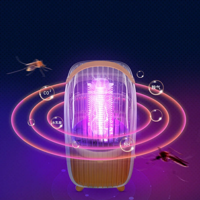WT-M2 UV Light Mosquito Trap Lamp Retro Bedside Bedroom Photocatalyst Electric Shock Mosquito Killer - Grey - 3