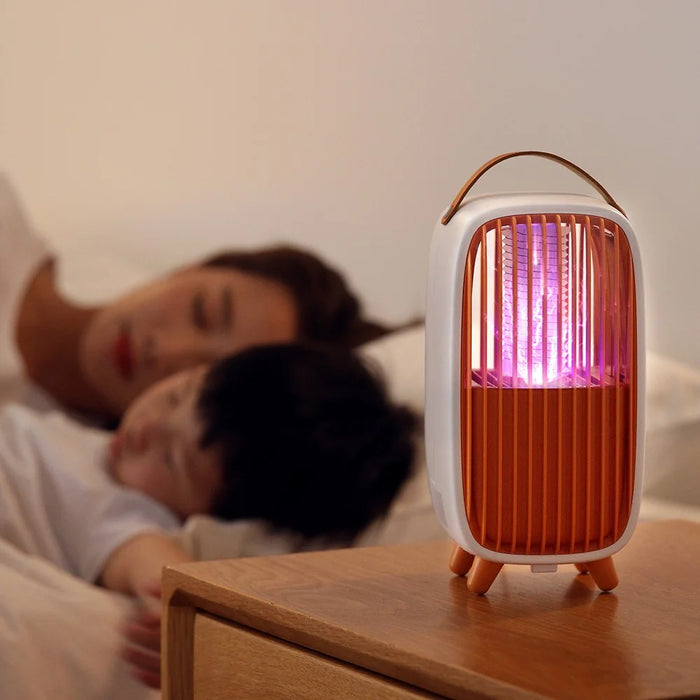 WT-M2 UV Light Mosquito Trap Lamp Retro Bedside Bedroom Photocatalyst Electric Shock Mosquito Killer - Grey - 4