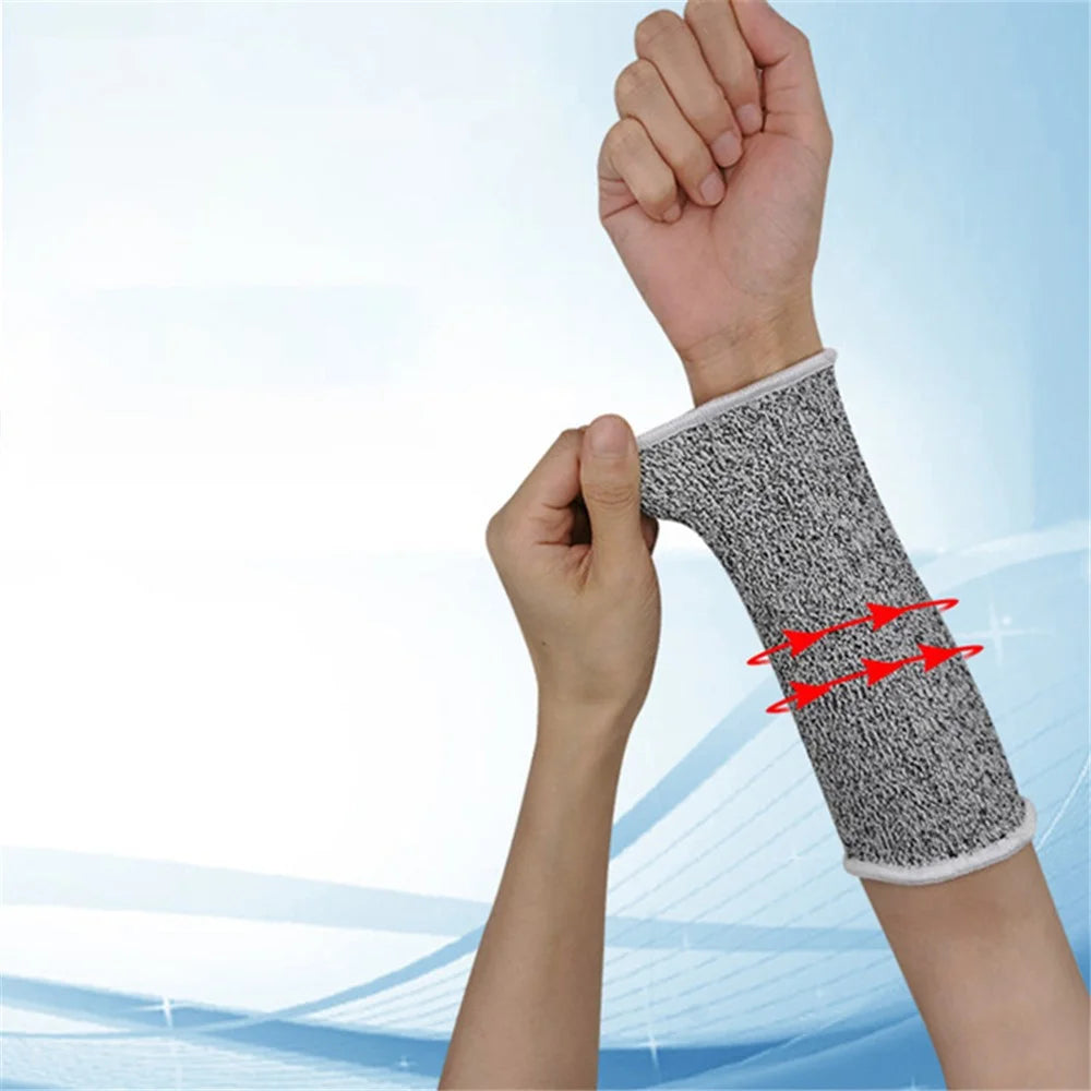 1 Pair HPPE 5-Level Cut-Resistant Anti-scratch Armband Protection Elastic Arm Sleeve - 3