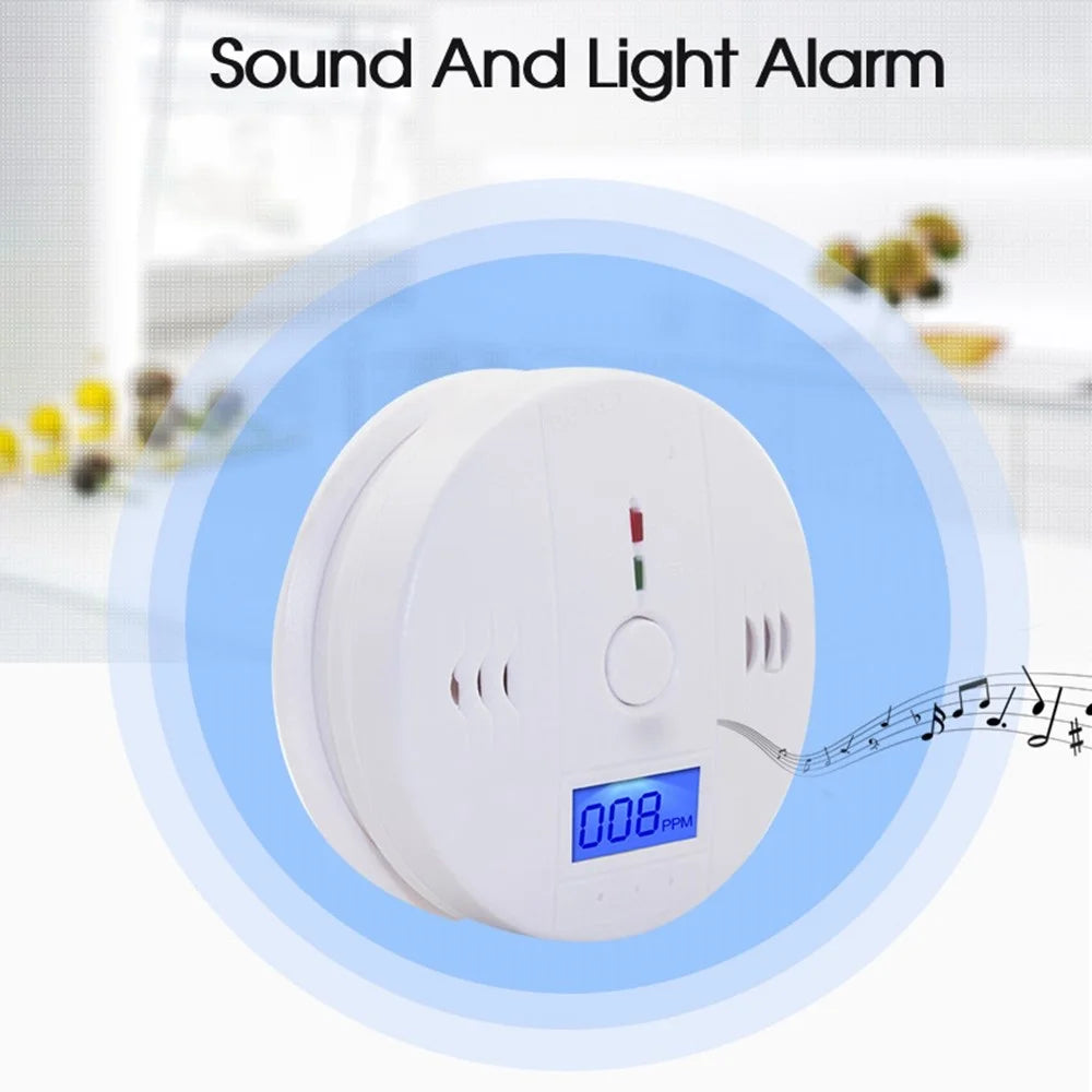 CO999 Carbon Monoxide Alarm Detector Replaceable Battery-Operated CO Alarm Detector with LCD Display for Home School Office (battery not included) - 2