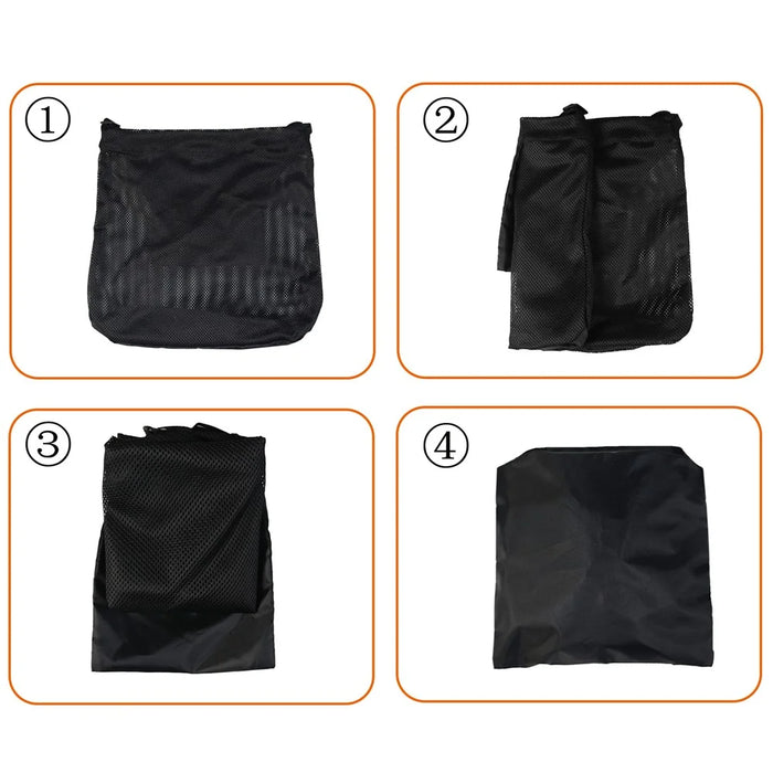 844801 Outdoor Gardening Oxford Cloth Breathable Mesh Mushroom Picking Storage Bag, 45x42cm - Black - 4