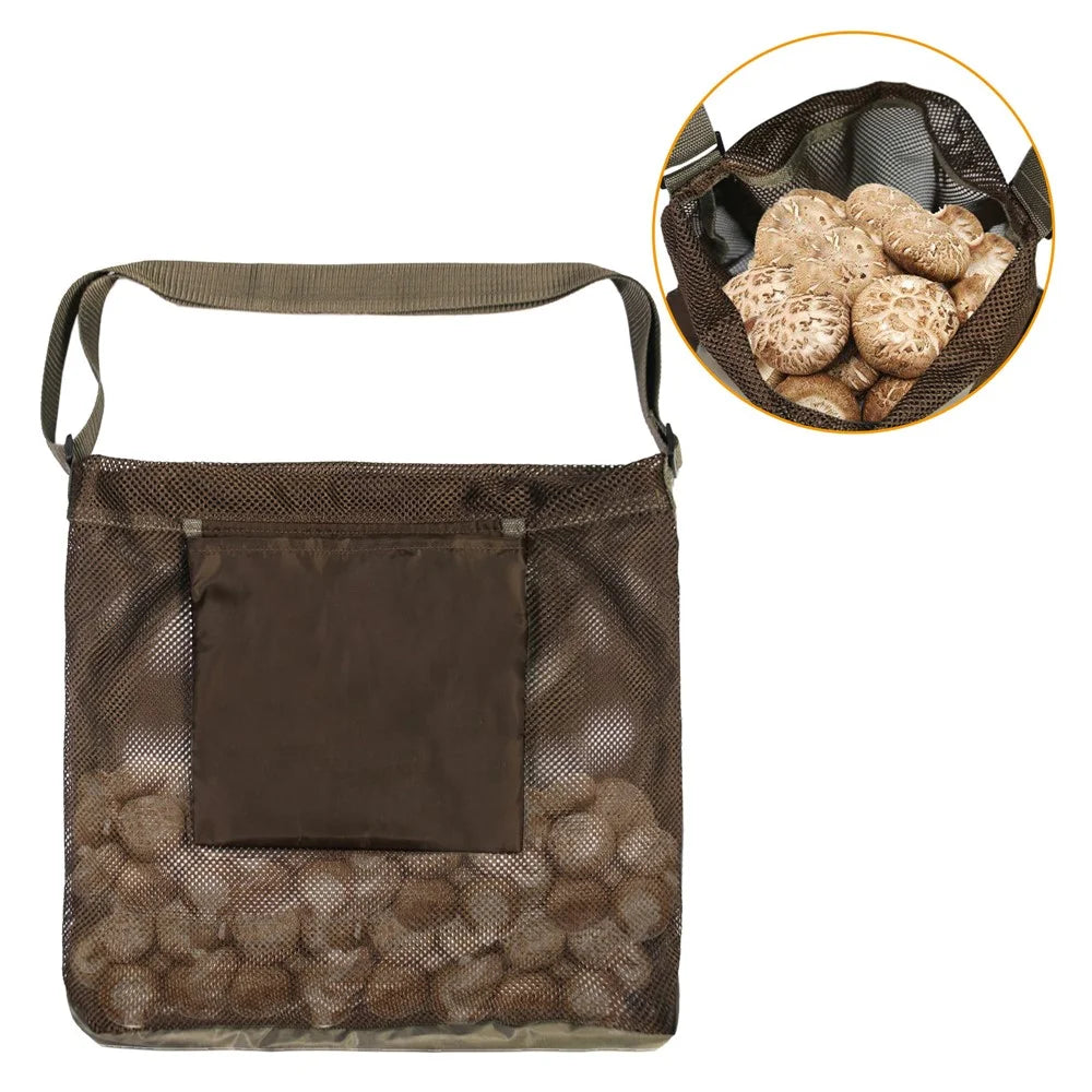 846403 Outdoor Mushroom Hunting Mesh Bag Fruit Picking Bag Harvest Bag, 45x42cm (No FDA) - 2