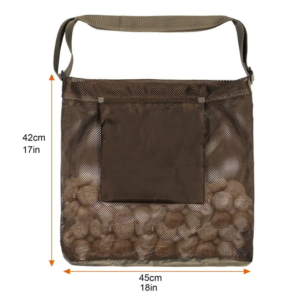 846403 Outdoor Mushroom Hunting Mesh Bag Fruit Picking Bag Harvest Bag, 45x42cm (No FDA) - 7