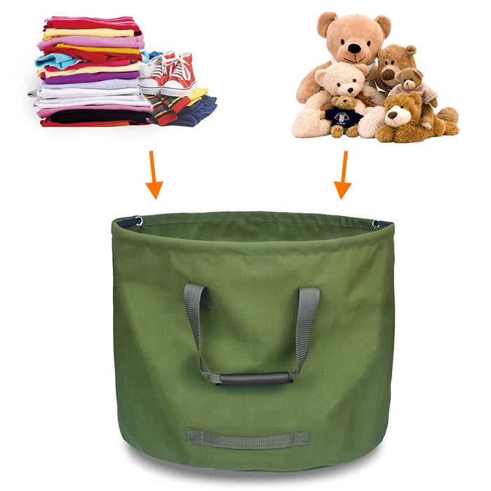 823102 Gardening Trash Bucket Leaf Collection Bag Waterproof Canvas Storage Bag - 3