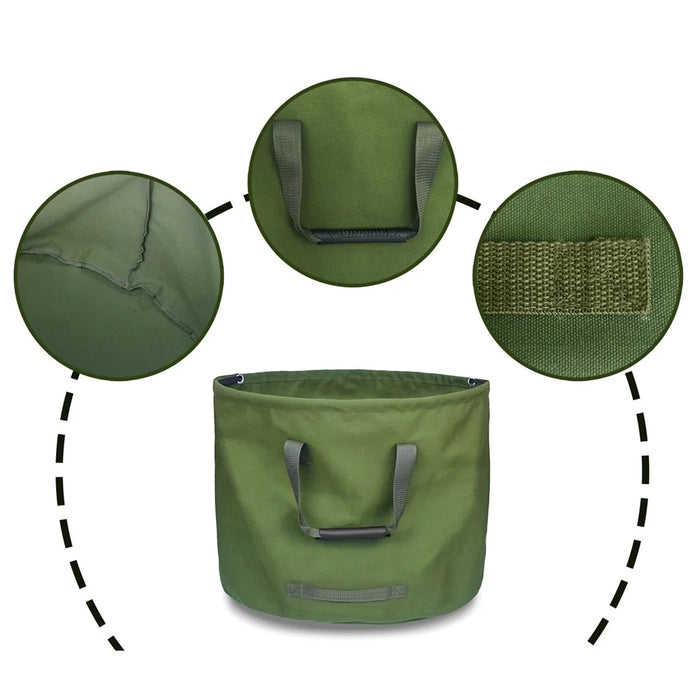 823102 Gardening Trash Bucket Leaf Collection Bag Waterproof Canvas Storage Bag - 6