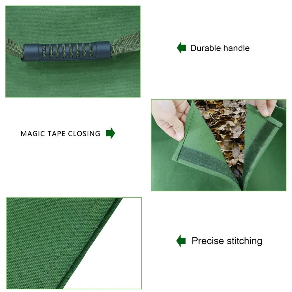 829402 Leaf Bag for Collecting Leaves, Canvas Waste Storage Handbag Tarp for Yard Garden - 5