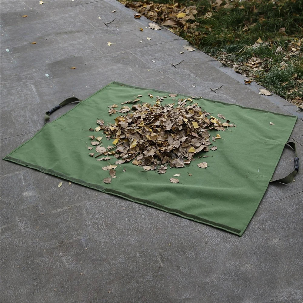 829402 Leaf Bag for Collecting Leaves, Canvas Waste Storage Handbag Tarp for Yard Garden - 7