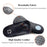 X / O Leg Massage Flat Foot Correction Insoles Arch Support Orthotic Inserts, Black - EU 35-36 - 2