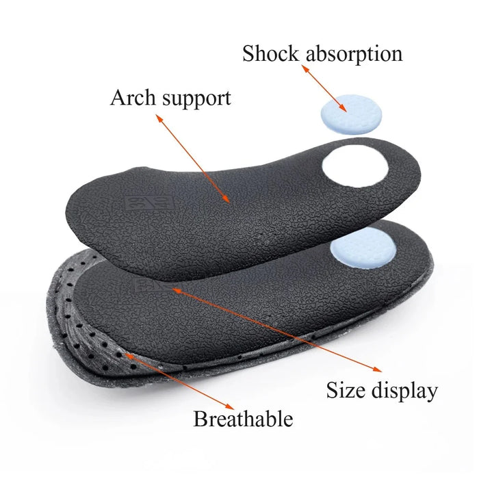 X / O Leg Massage Flat Foot Correction Insoles Arch Support Orthotic Inserts, Black - EU 35-36 - 3