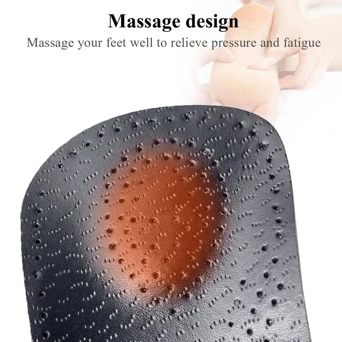 X / O Leg Massage Flat Foot Correction Insoles Arch Support Orthotic Inserts, Black - EU 35-36 - 5