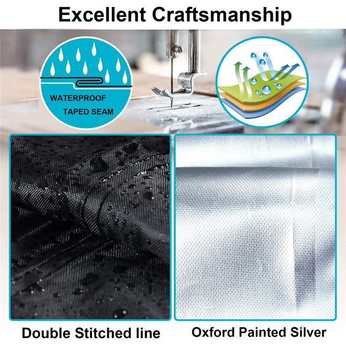 10FT Round Swimming Pool Cover 210D Oxford Cloth Solar Cover for Above Ground Pools - 7
