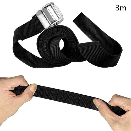 25mm Cargo Lashing PP Webbing Luggage Strap with Zinc Alloy Buckle, Length: 3m - 1