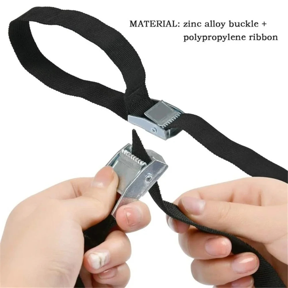 25mm Cargo Lashing PP Webbing Luggage Strap with Zinc Alloy Buckle, Length: 1m - 3