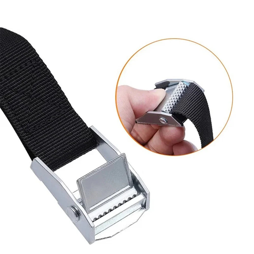 25mm Cargo Lashing PP Webbing Luggage Strap with Zinc Alloy Buckle, Length: 1m - 4